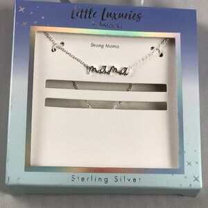 Little Luxuries by LA rocks sterling Silver Necklace with MAMA Letter Pendant